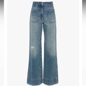 Victoria Beckham Blue Flare & Wide Leg Jeans